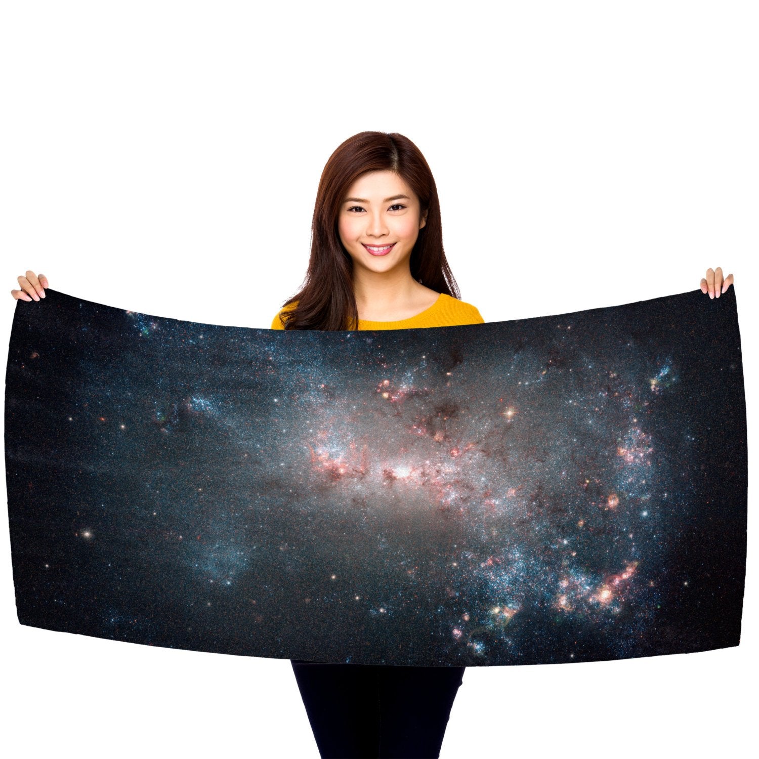 Starburst in NGC 4449 30" x 60" Microfiber Beach Towel