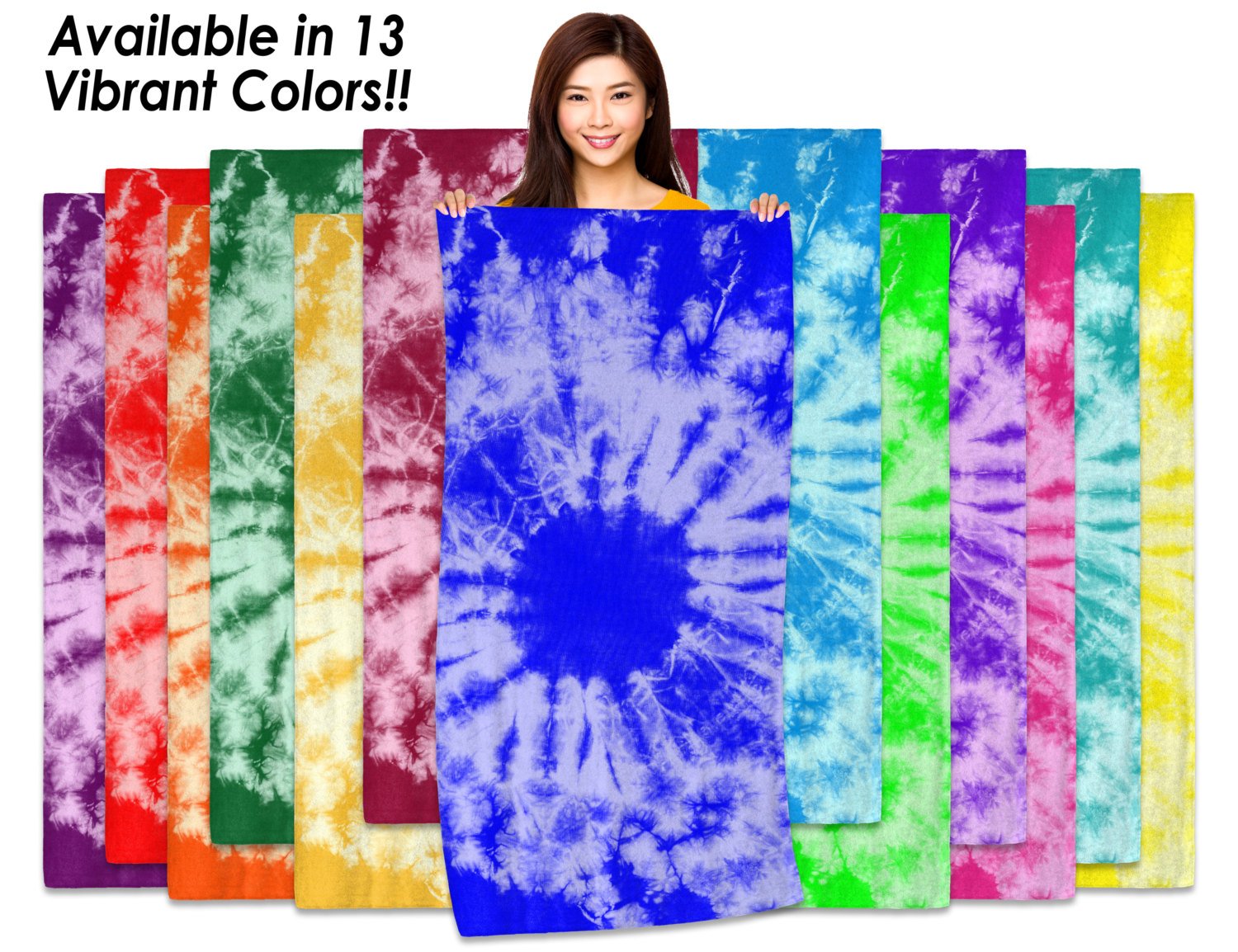 Tie-Dye Pattern 30" x 60" Microfiber Beach Towel