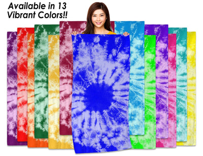 Tie-Dye Pattern 30" x 60" Microfiber Beach Towel