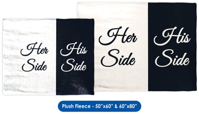 Her Side/His Side Throw Blanket / Tapestry Wall Hanging