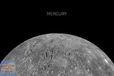 Planet Mercury- 3 Canvas Split (.75" Depth)