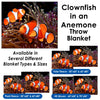 Clownfish in an Anemone - Throw Blanket / Tapestry Wall Hanging