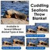 South American Sealions Cuddling - Throw Blanket / Tapestry Wall Hanging