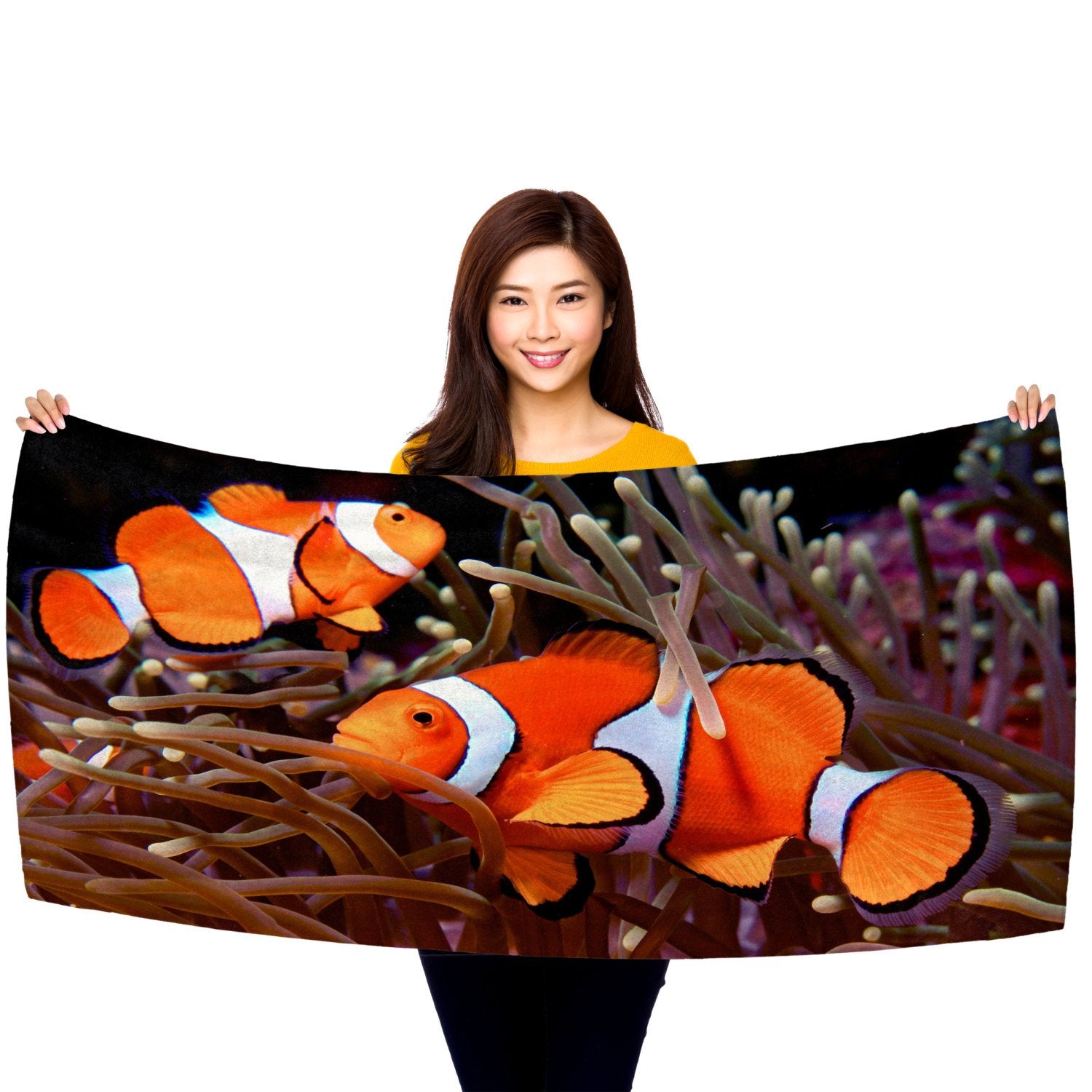 Clownfish in an Anemone 30" x 60" Microfiber Beach Towel