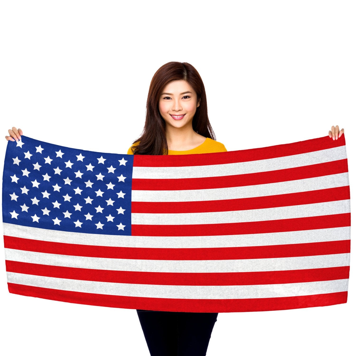 USA Flag 30" x 60" Microfiber Beach Towel