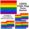 LGBTQ Pride Flag Throw Blanket / Tapestry Wall Hanging