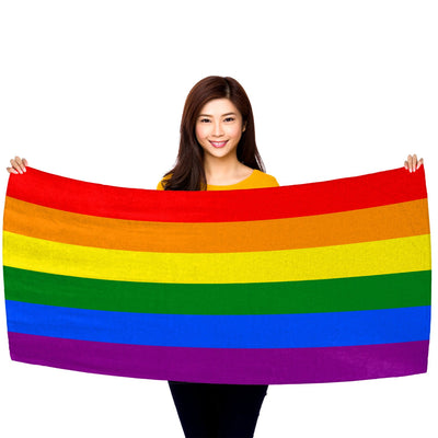 LGBTQ Pride Flag 30" x 60" Microfiber Beach Towel