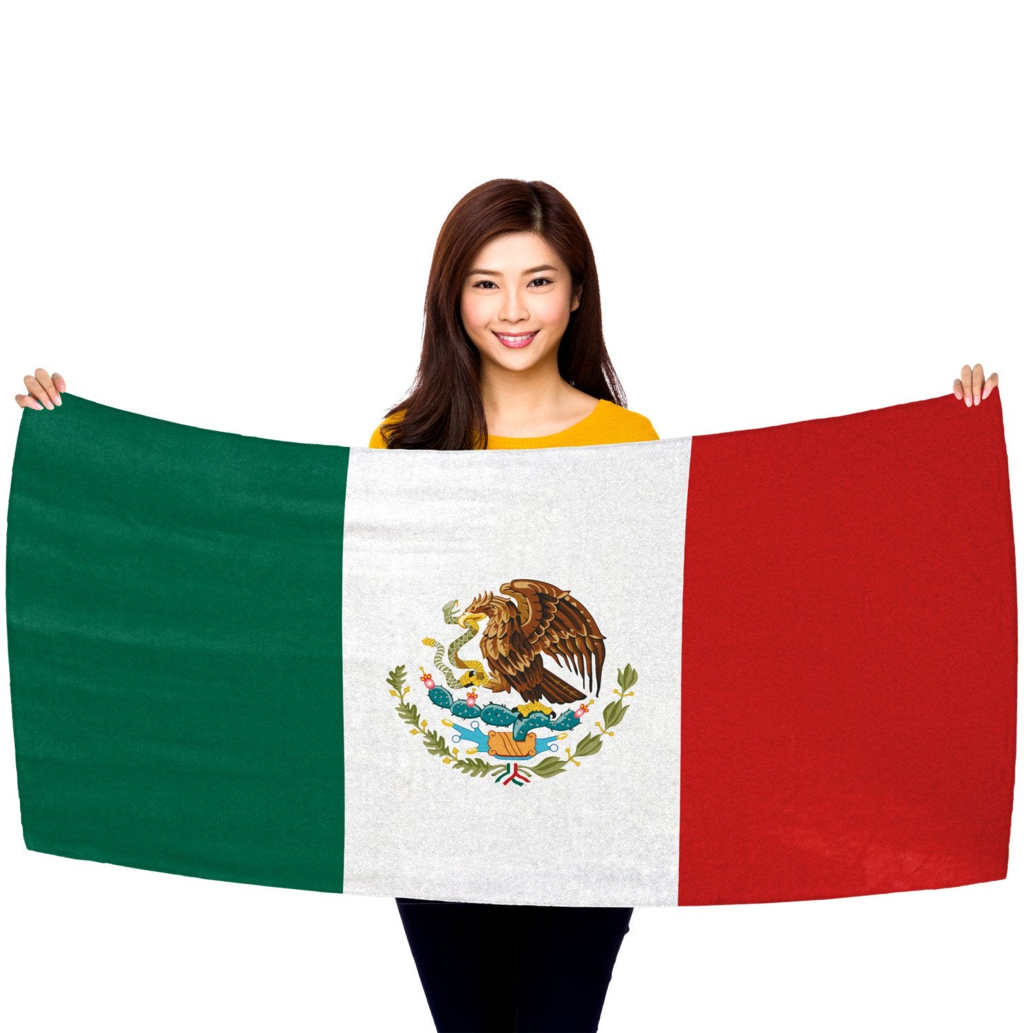 Mexican Flag 30" x 60" Microfiber Beach Towel