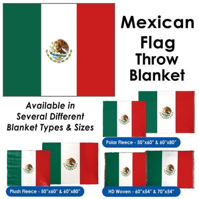 Mexican Flag Fleece Blanket