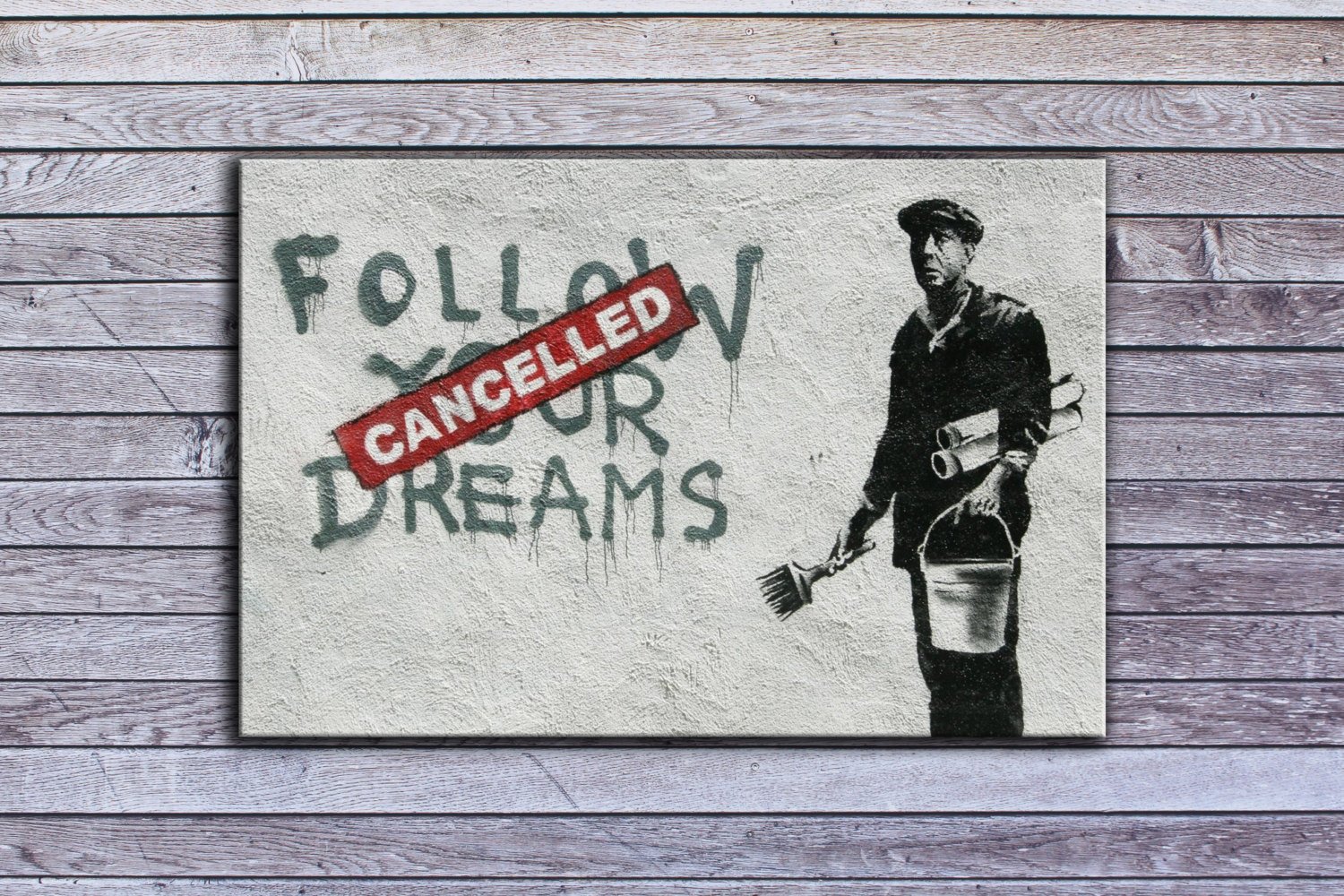 Banksy, Cancelled Dreams - Canvas Wrap Print