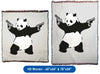 Banksy, Panda with Guns - Throw Blanket / Tapestry Wall Hanging