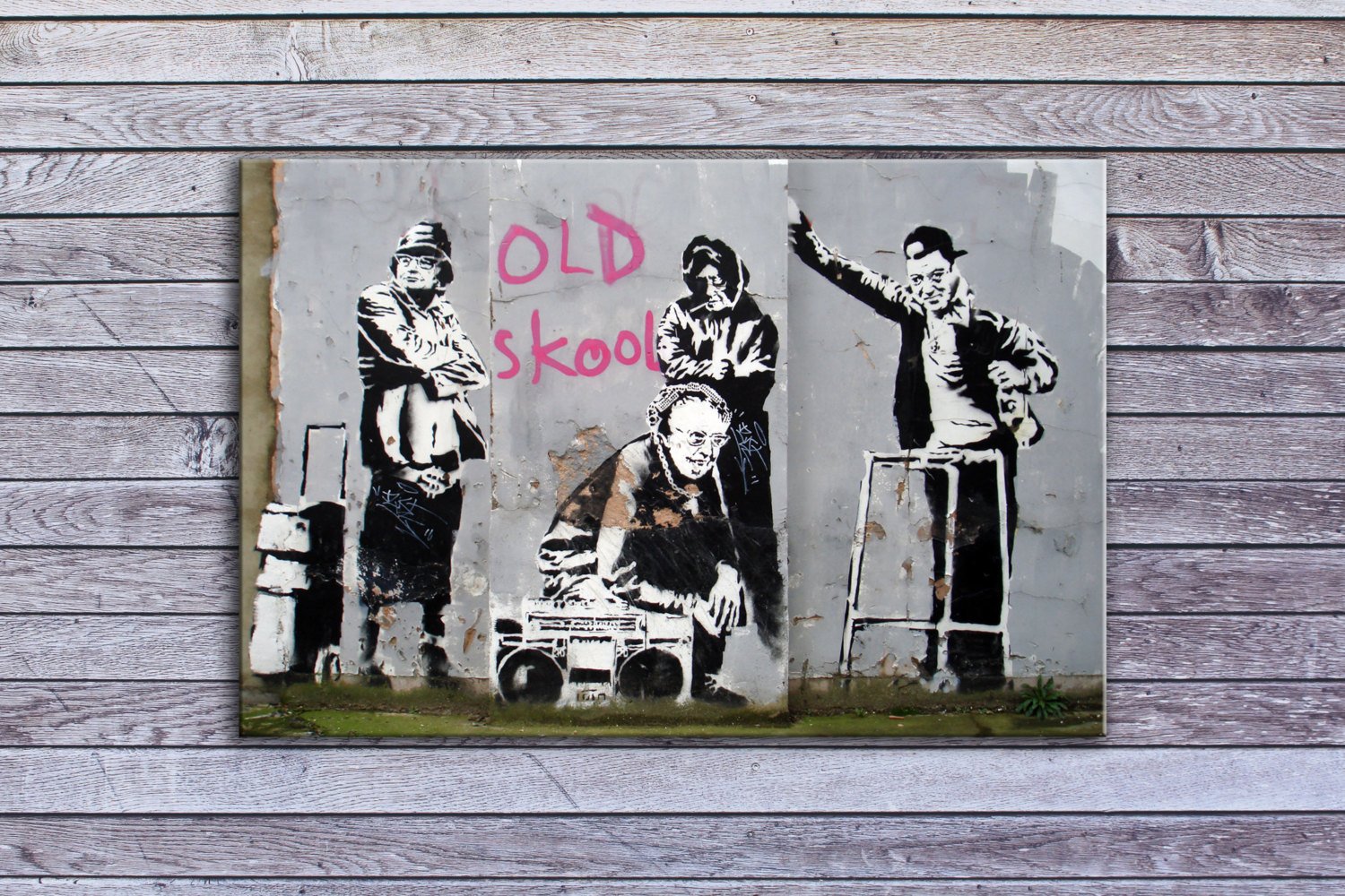 Banksy, Old Skool Elders - Canvas Wrap Print