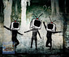 Banksy, TV Heads - Canvas Wrap Print