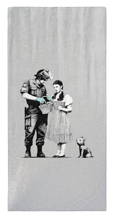 Banksy, Dorothy Police Search Microfiber Beach Towel