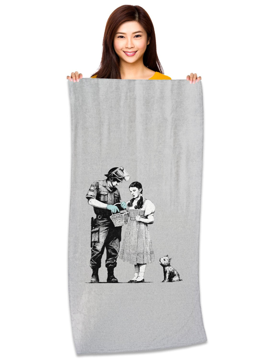 Banksy, Dorothy Police Search Microfiber Beach Towel