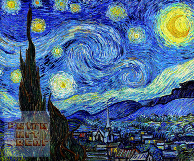 Starry Night for SNES, Pixel Art (24" x 30") - Canvas Wrap Print