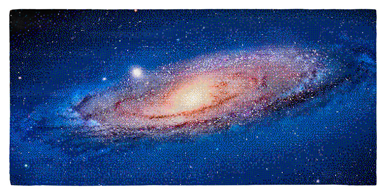The Andromeda Galaxy for NES, Pixel Art – 30" x 60" Microfiber Beach Towel