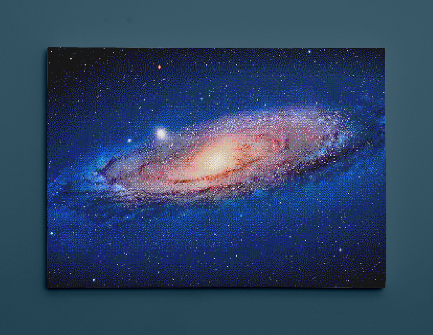 The Andromeda Galaxy for NES, Pixel Art (12" x 18") - Canvas Wrap Print