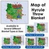 Legend of Zelda: A Link to the Past, Map of Hyrule - Throw Blanket / Tapestry Wall Hanging