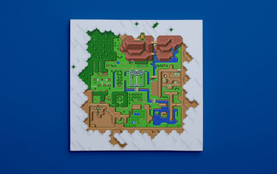 Legend of Zelda: A Link to the Past, Map of Hyrule - Canvas Wrap Print