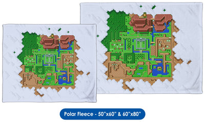 Legend of Zelda: A Link to the Past, Map of Hyrule - Throw Blanket / Tapestry Wall Hanging