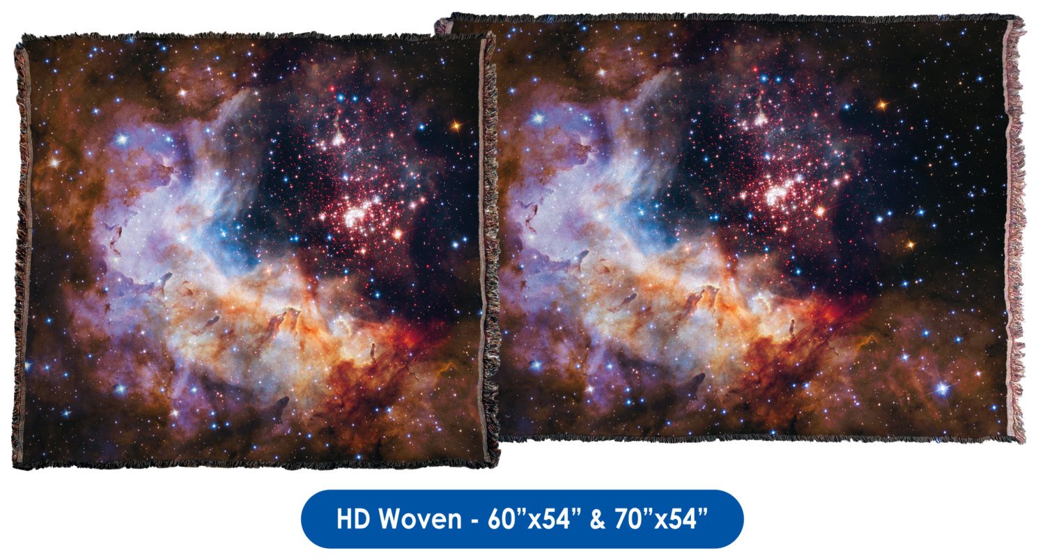 Celestial Fireworks, Hubble 25th Anniversary HD Space Photo - Throw Blanket / Tapestry Wall Hanging