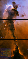 Stellar Spire in the Eagle Nebula - 24" x 48", 3-Piece Vertical Split Canvas Wall Mural