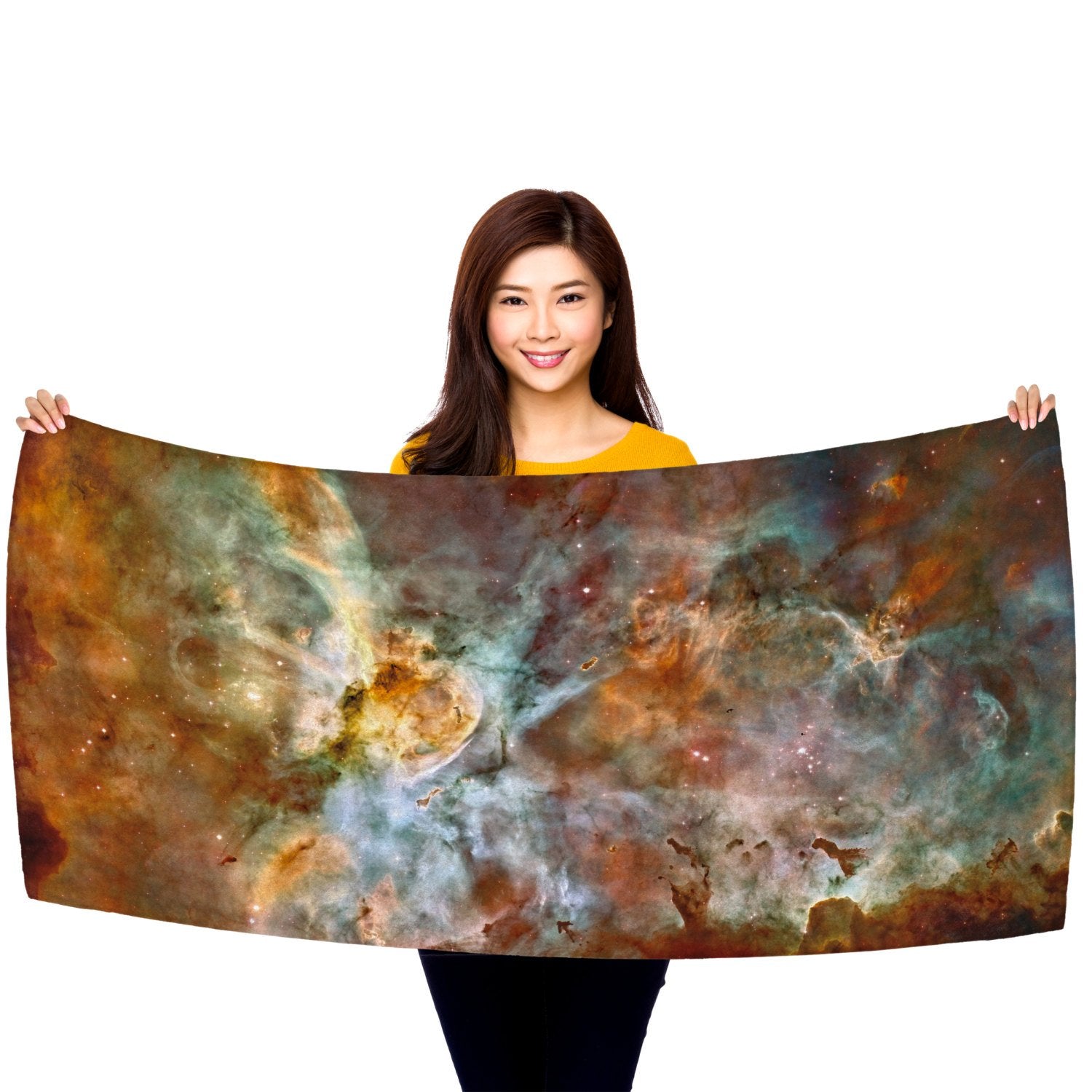 The Carina Nebula, Star Birth in the Extreme (Color) - 30" x 60" Microfiber Beach Towel