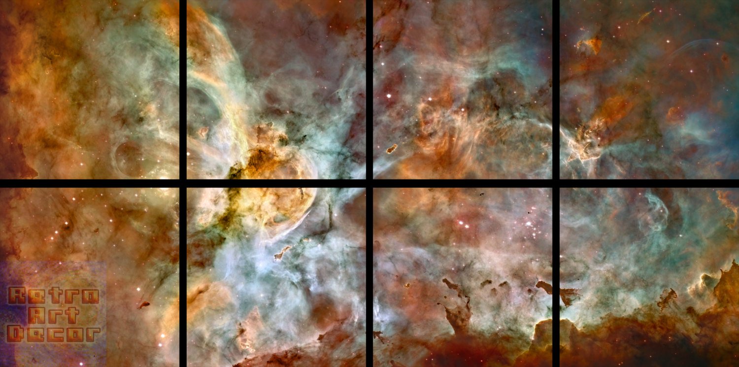 The Carina Nebula, Star Birth in the Extreme (Color) - 96" x 48", GIANT 8-Piece Canvas Wall Mural