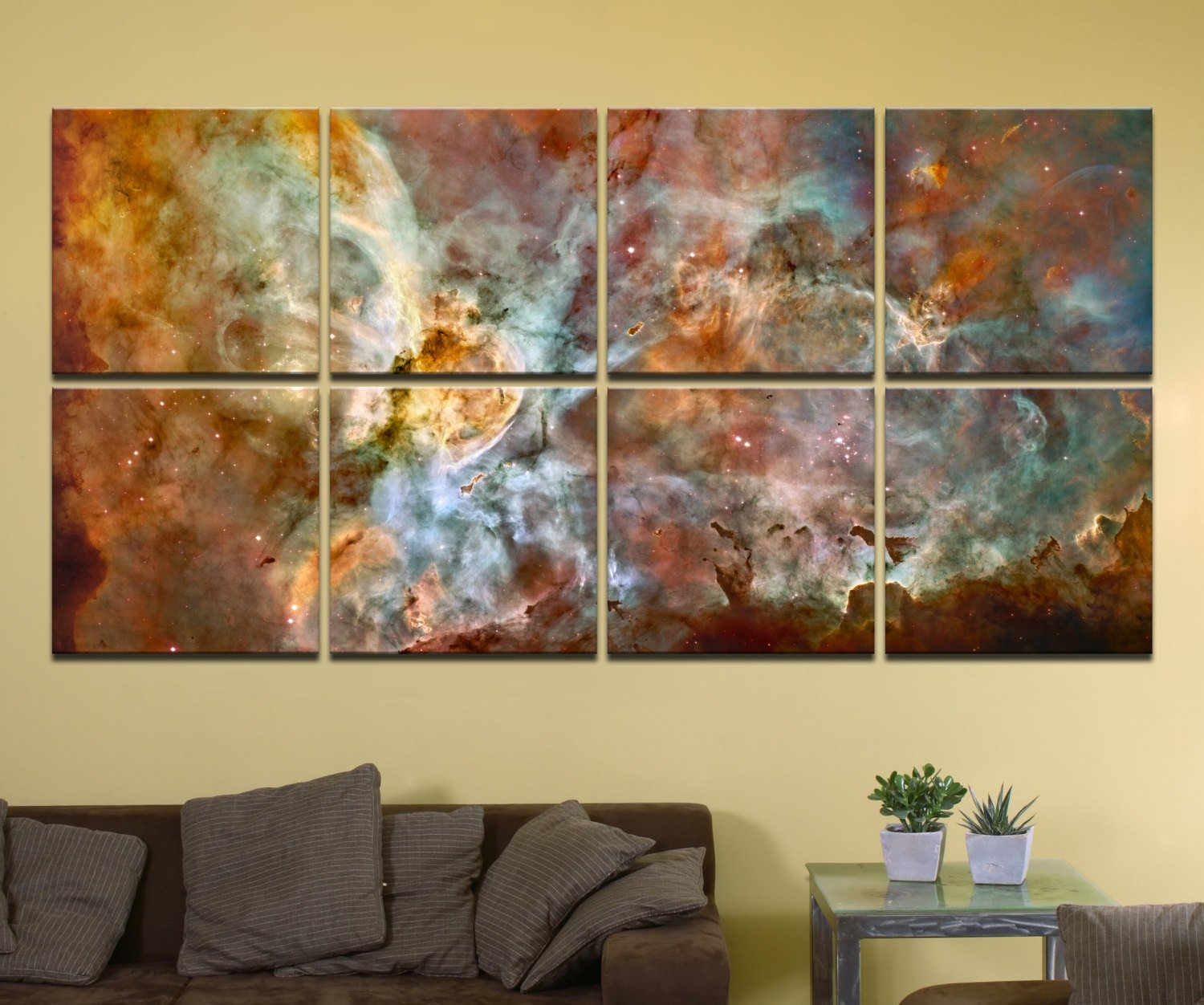 The Carina Nebula, Star Birth in the Extreme (Color) - 96" x 48", GIANT 8-Piece Canvas Wall Mural