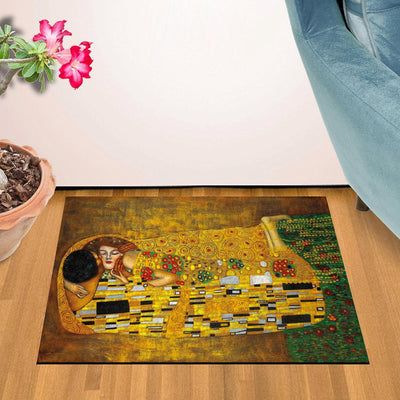 The Kiss By Gustav Klimt Design Door Mat (24" x 36")