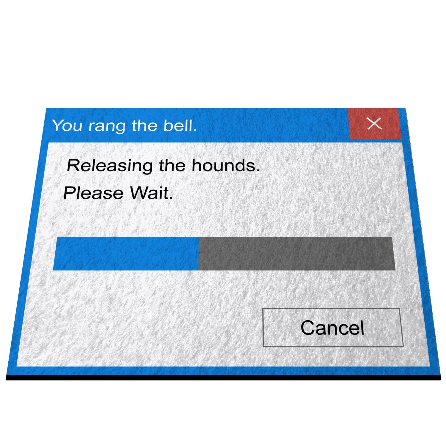 You Rang the Bell, Pop Up Message 18" x 24" Doormat Welcome Floormat