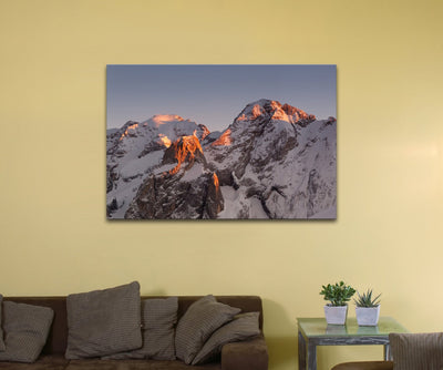 Marmolada Mountain, Italy - Panoramic Canvas Wrap Print