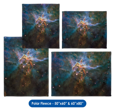 Mystic Mountain, HD Hubble Image - Throw Blanket / Tapestry Wall Hanging