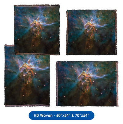 Mystic Mountain, HD Hubble Image - Throw Blanket / Tapestry Wall Hanging