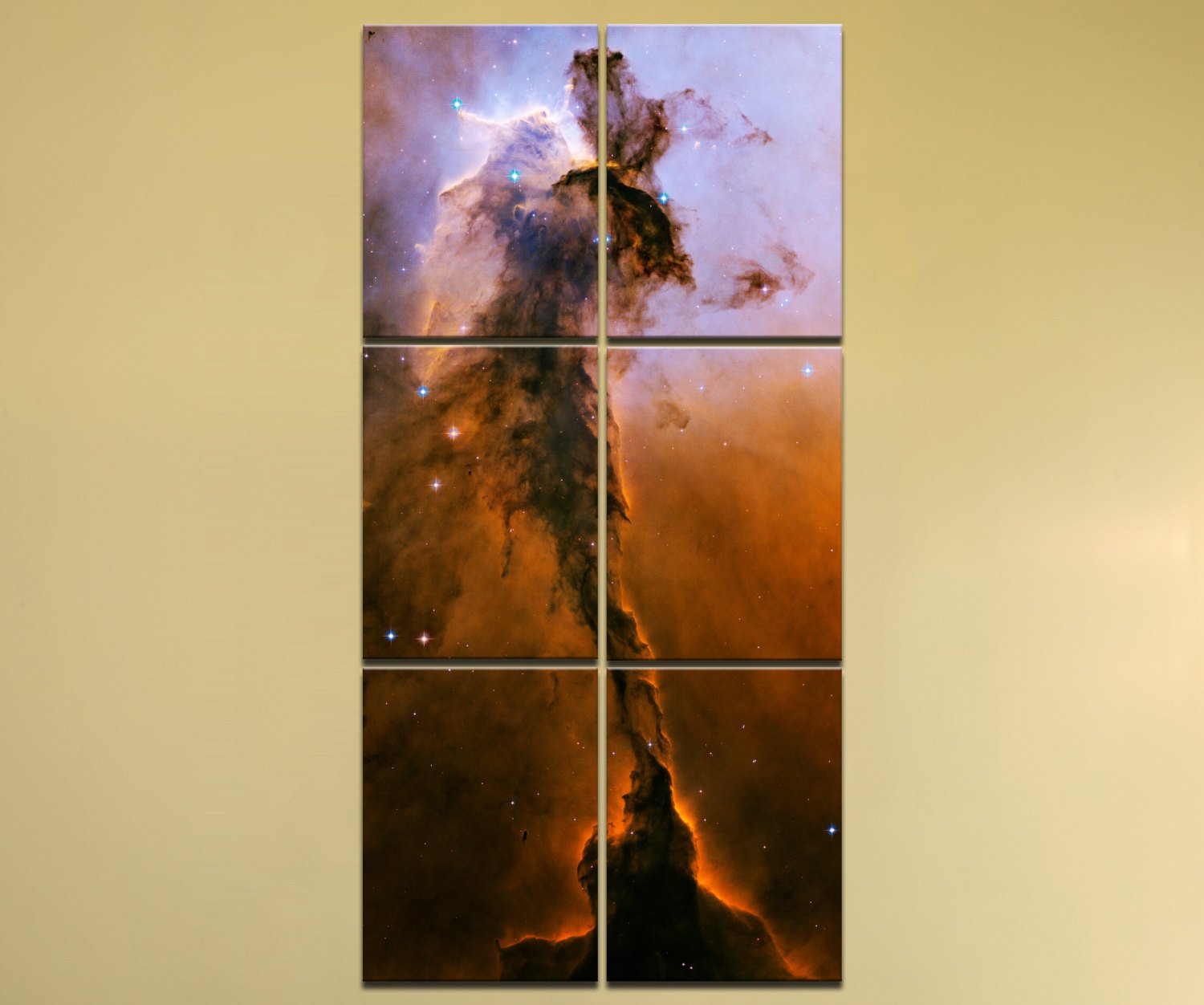 Stellar Spire in the Eagle Nebula - 36" x 72", 6-Piece Vertical Canvas Wall Mural