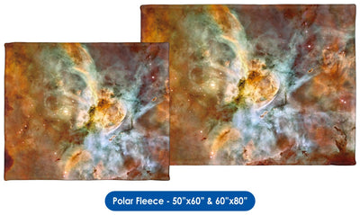 The Carina Nebula, Star Birth in the Extreme (Color) - Throw Blanket / Tapestry Wall Hanging