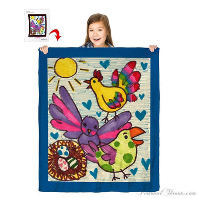 Kids' Creations - Turn Your Child's Drawing Into A 50" X 60" Plush Fleece Blanket