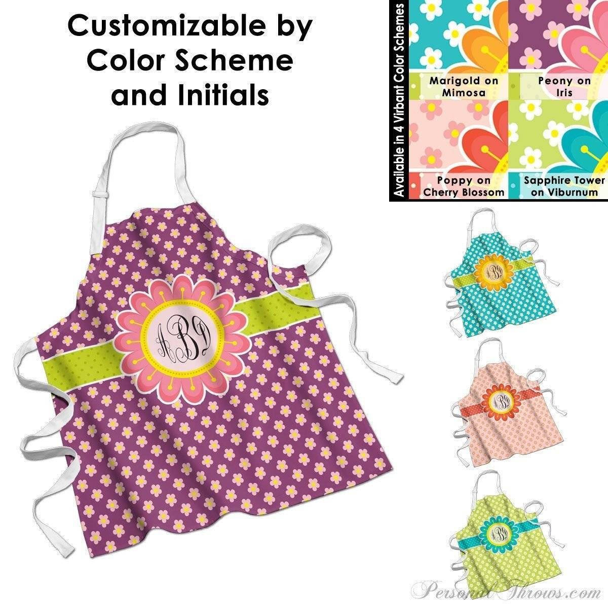 Photo Apparel,Monogrammed Gifts,Other Products - Blooming Spring Monogrammed Apron - 27" X 31"