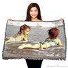 Photo Blankets,Holiday Gifts,Mother's Day Gifts - Jacquard Woven Photo Blanket - 54" X 38" (Small)