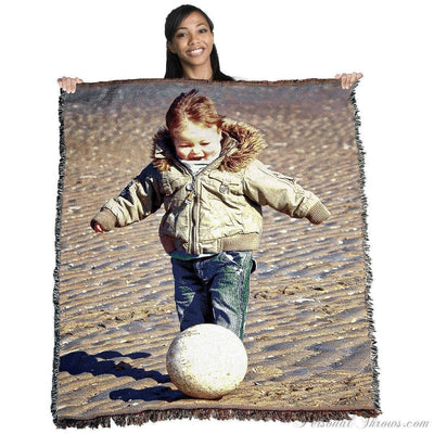 Photo Blankets,Holiday Gifts,Mother's Day Gifts - Jacquard Woven Photo Blanket - 60" X 54" (Medium)