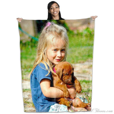 Photo Blankets,Holiday Gifts,Mother's Day Gifts - Plush Fleece Photo Blanket - 50" X 60"