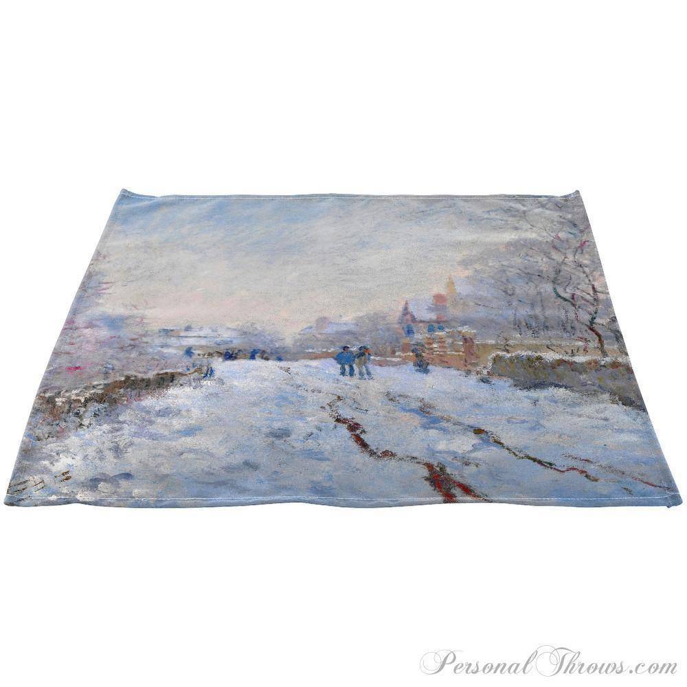 Photo Home & Office,Holiday Gifts - Claude Monet's "Snow At Argenteuil, 1875" Linen Napkins 20" X 20", Set