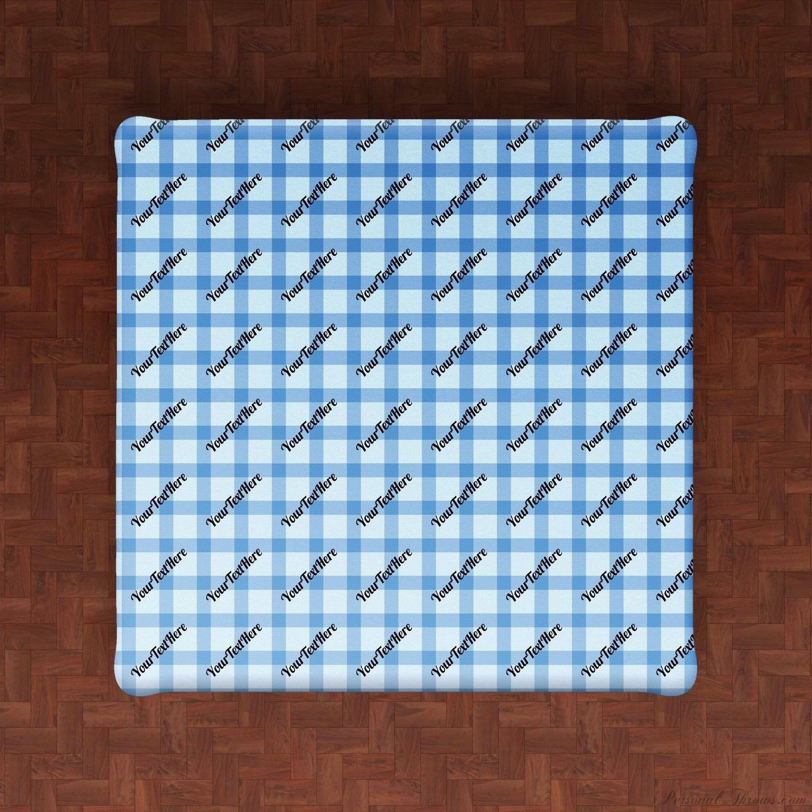 Photo Home & Office,Mother's Day Gifts - Personalizable Repeating Text Pattern Linen Table Cloth