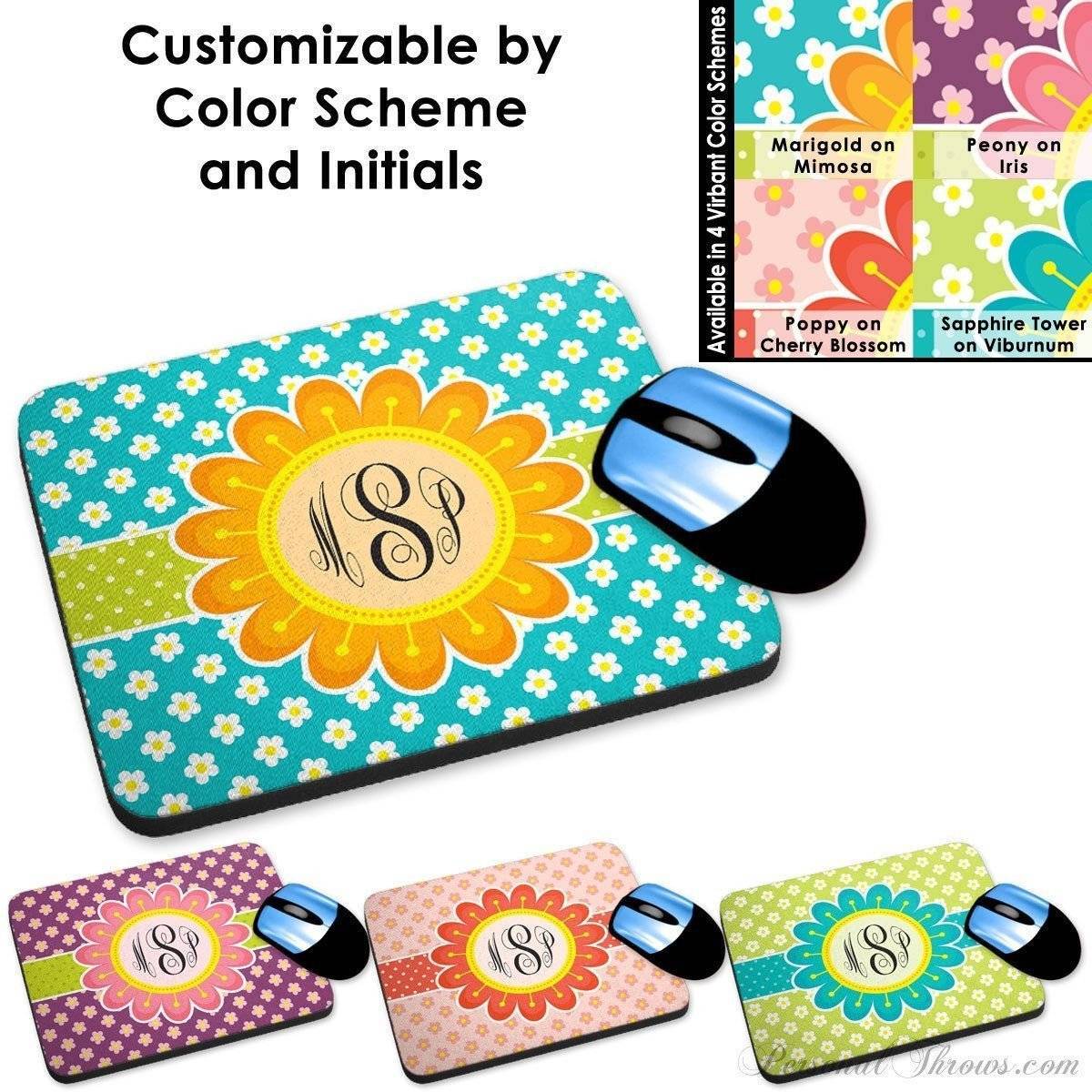 Photo Home & Office,Valentine's Day Gifts,Monogrammed Gifts,Other Products,Holiday Gifts - Blooming Spring Monogrammed MousePad