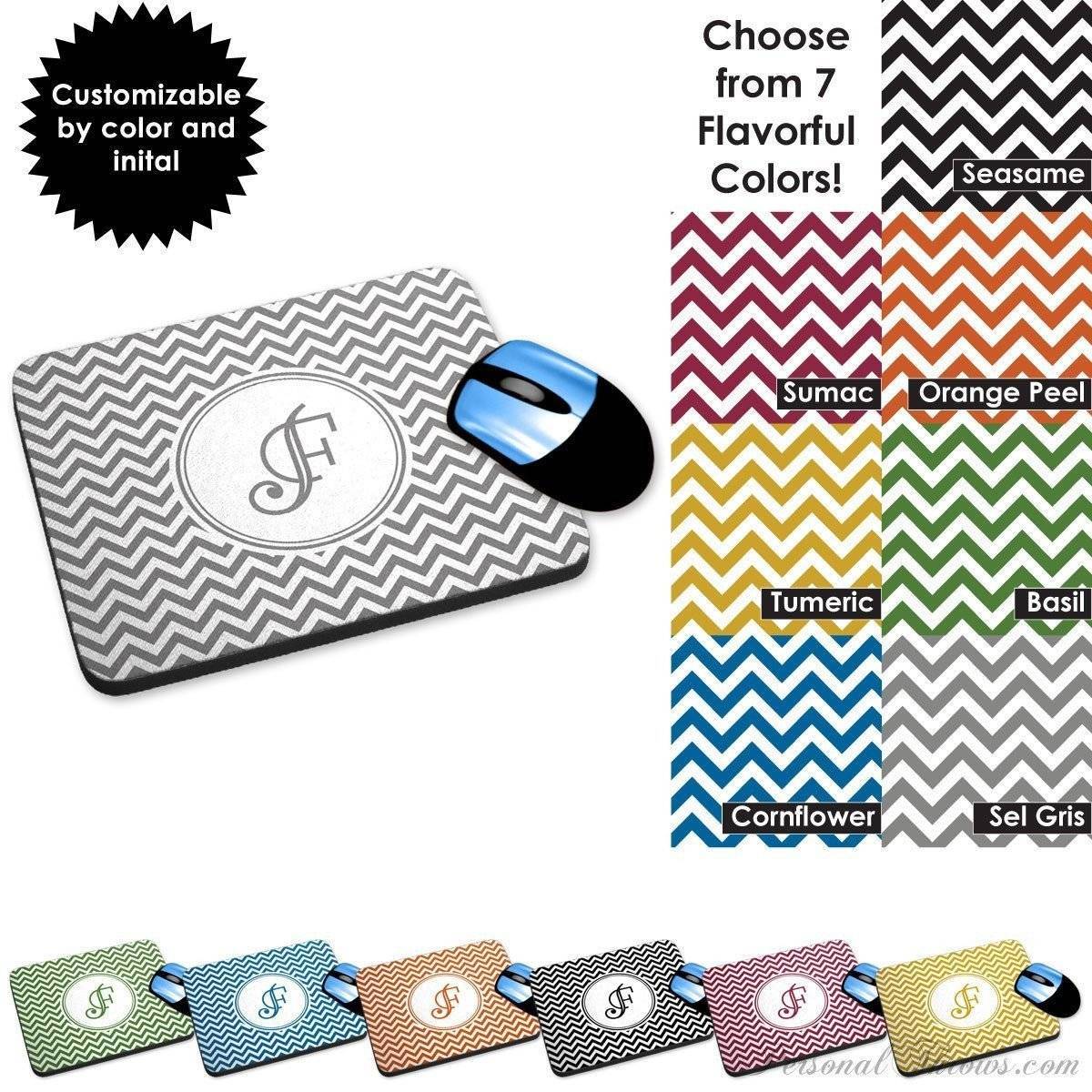 Photo Home & Office,Valentine's Day Gifts,Monogrammed Gifts,Other Products,Holiday Gifts - Chevron Monogrammed MousePad