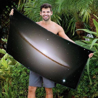 Photo Towels,Designer Gifts - M104, The Sombrero Galaxy Beach Towel - 30" X 60"
