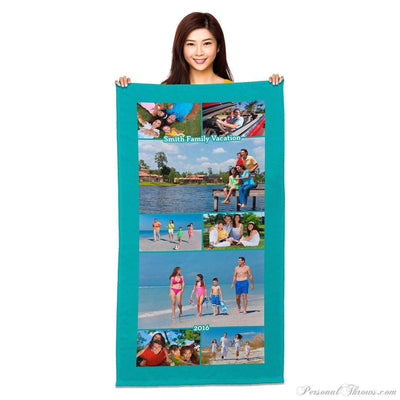 Photo Towels,Holiday Gifts,Other Products,Photo Blankets - 35" X 65" Jumbo Heavyweight Photo Collage Beach Towel