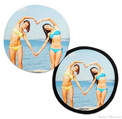 Photo Towels,Mother's Day Gifts,Valentine's Day Gifts - 60" Round Photo Beach Towel